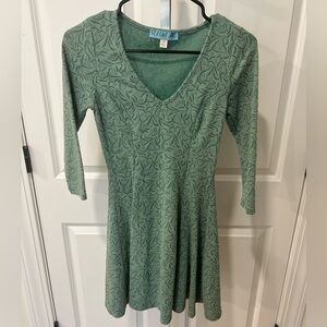 Floral Green Mini Dress